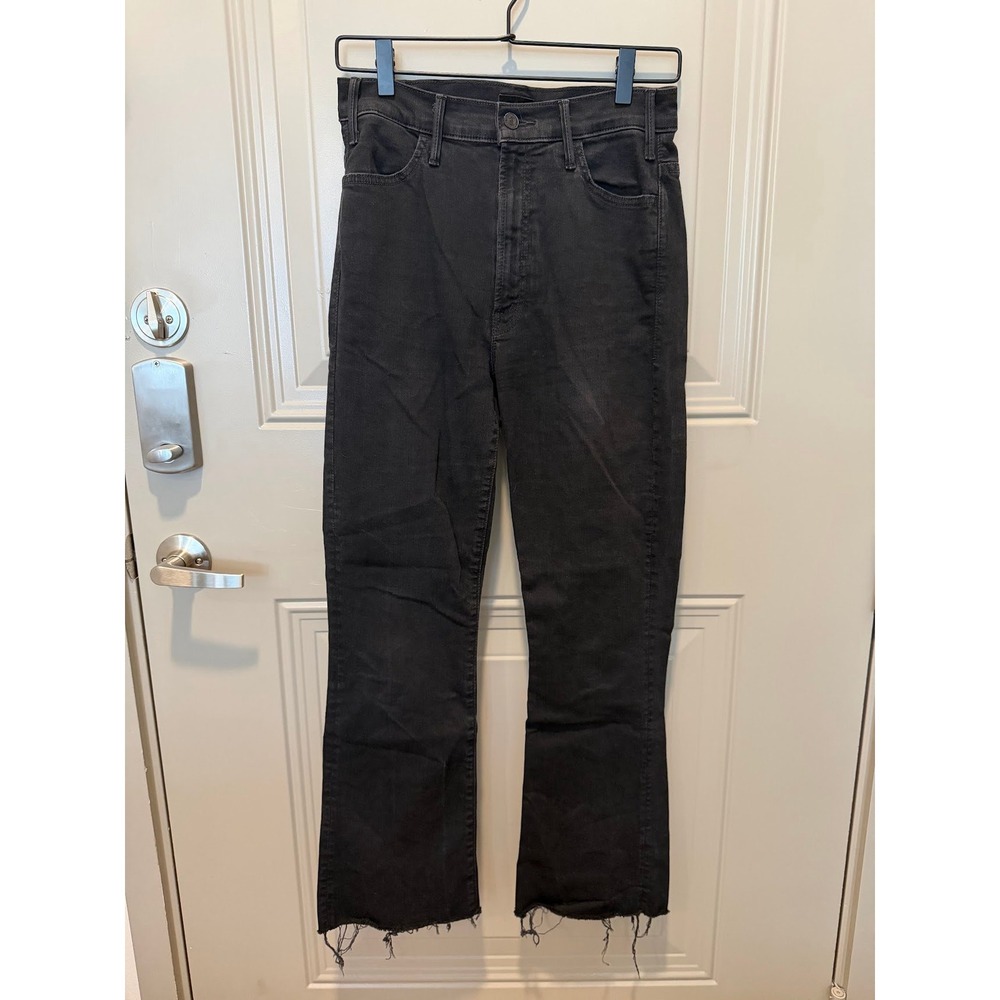 Mother The Hustler Ankle Fray Jeans Black‎ Size 27